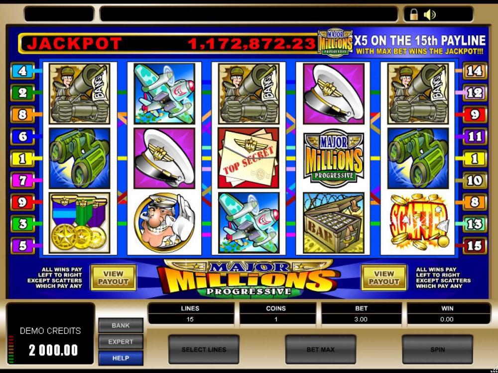 Major Millions 5 Reel Slot screenshot