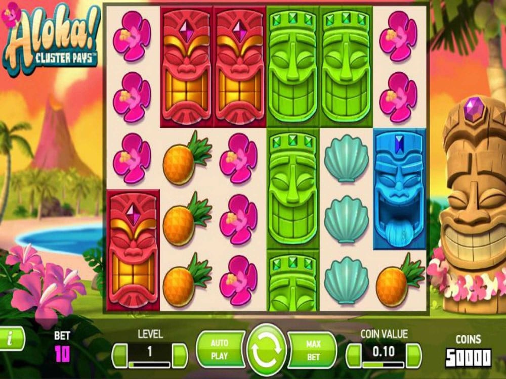 Aloha! Cluster Pays Game Screenshot
