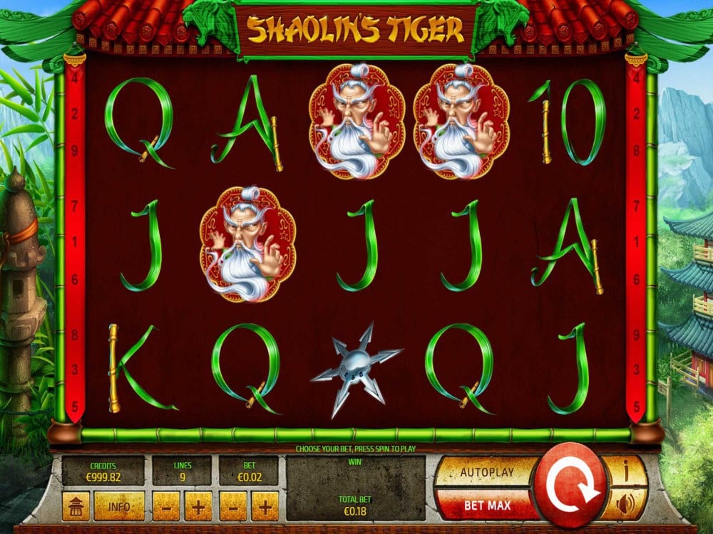 Shaolin's Tiger Slot screenshot