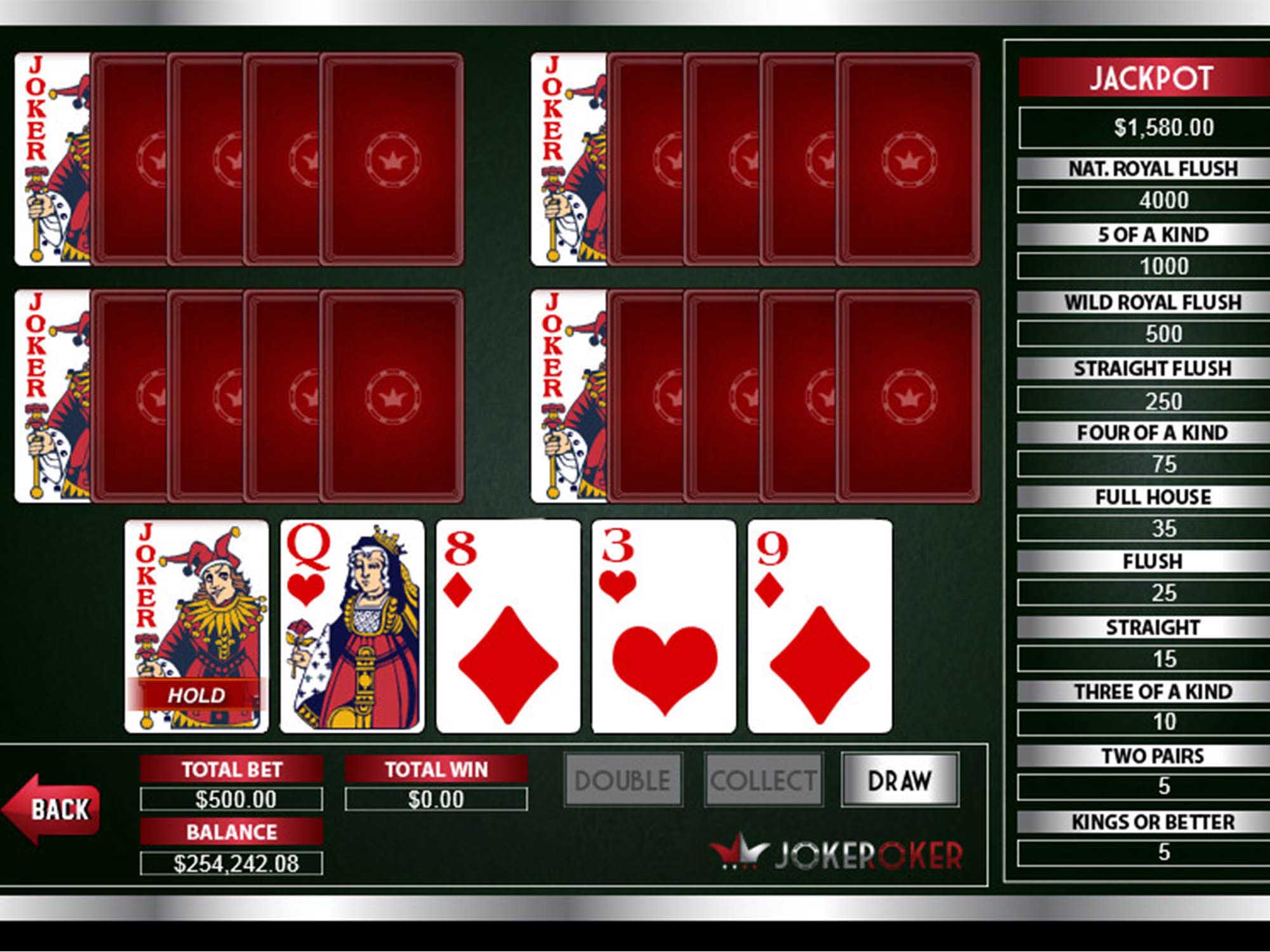Joker Poker Five Hand by Arrow's Edge GamblersPick