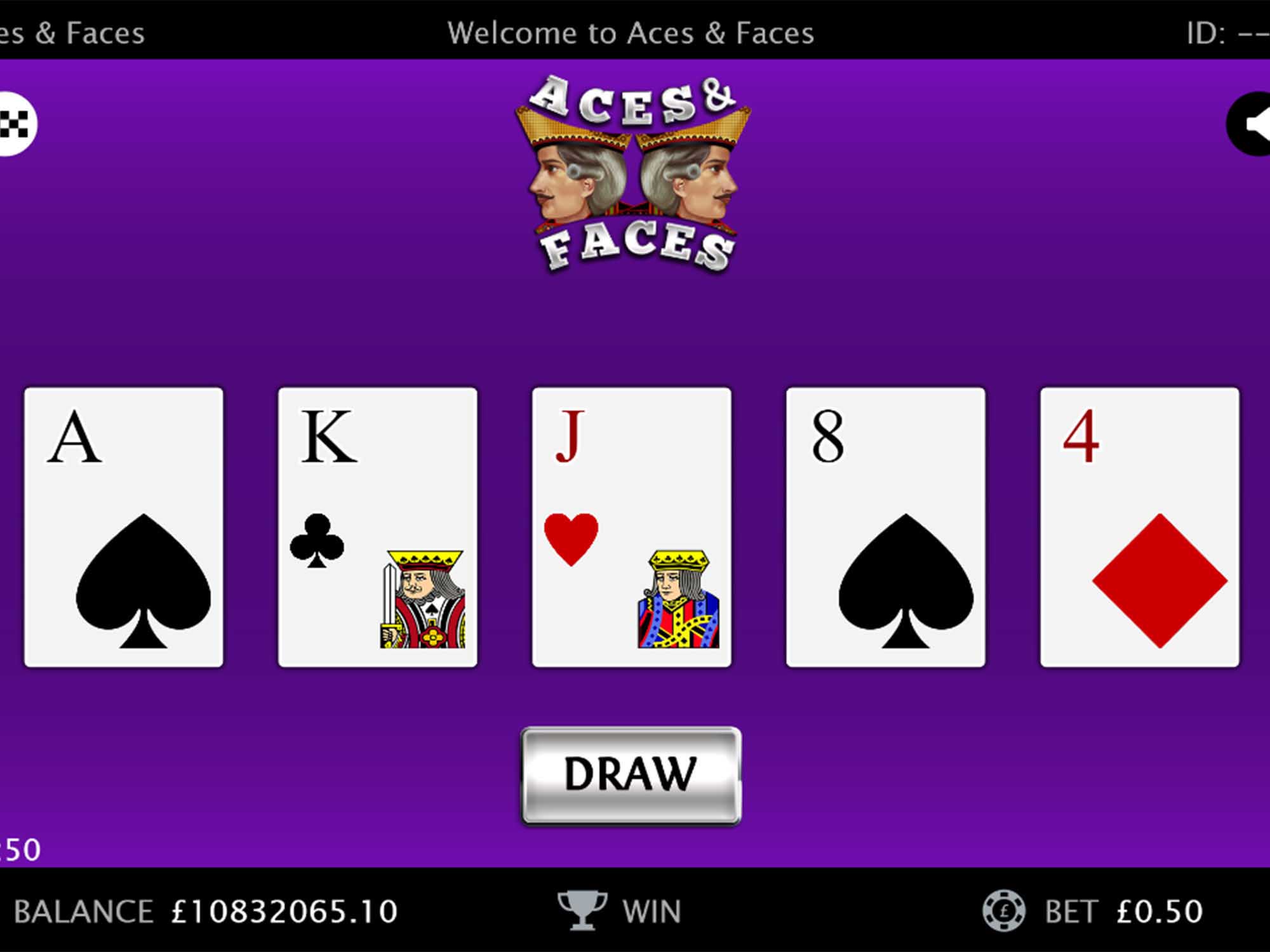 Aces And Faces Game Screenshot