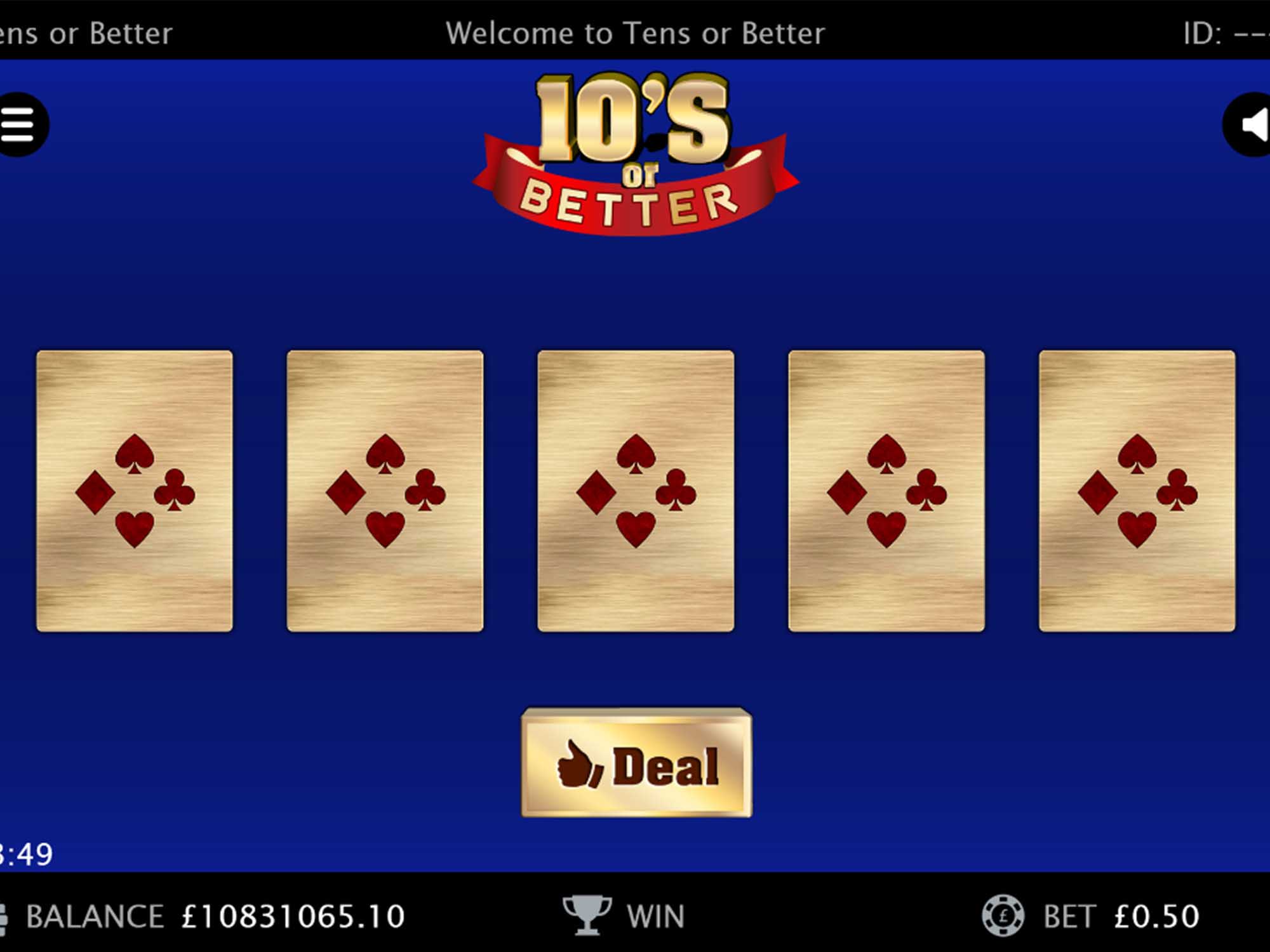Tens Or Better Game Screenshot